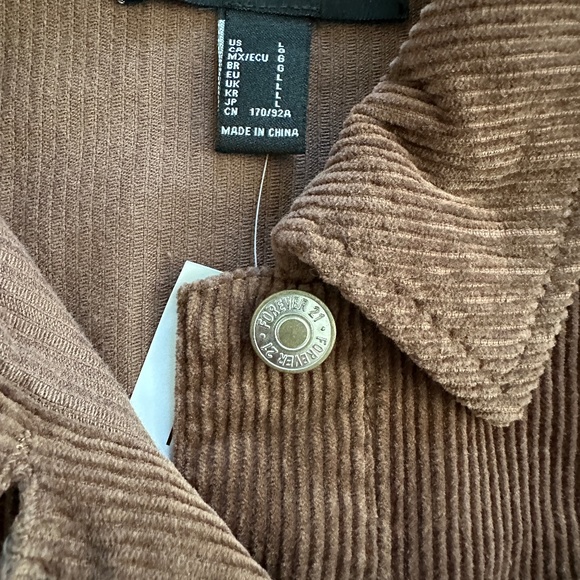 Forever 21 NWT Cropped Corduroy Jacket (L) - Picture 4 of 14